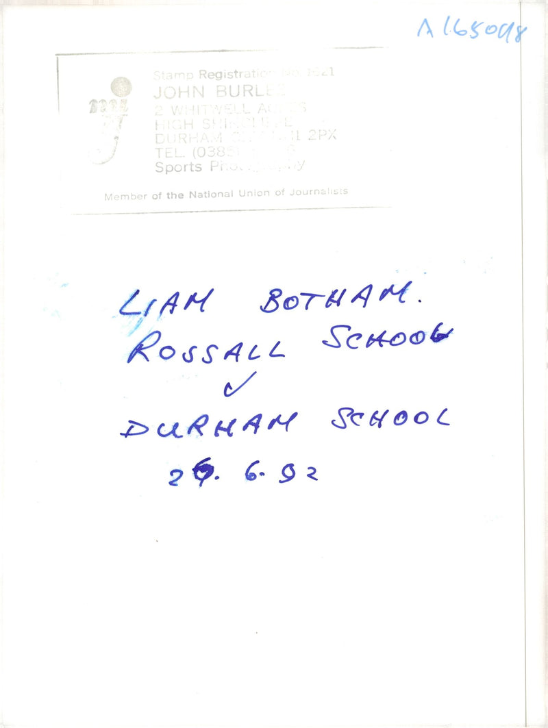 Liam Botham Cricket player. - Vintage Photograph