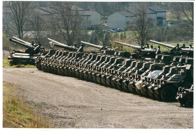 Hundreds of British Army artillery - Vintage Photograph