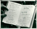 Mr Heath's signature in the Jewish prayer book - Vintage Photograph