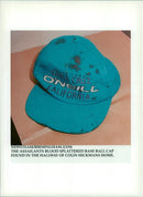 The assailants blood splattered baseball cap. - Vintage Photograph