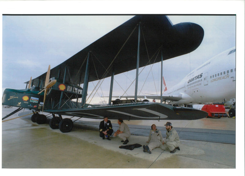 A replica of a wwi vickers vimy bi plane. - Vintage Photograph