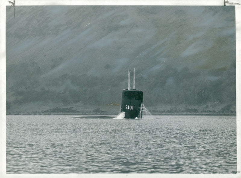 Submarine : HMS Dreadnought. - Vintage Photograph