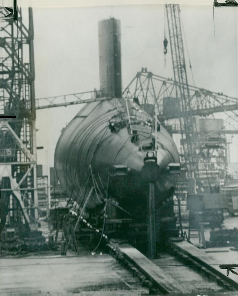 Submarine : HMS Dreadnought. - Vintage Photograph