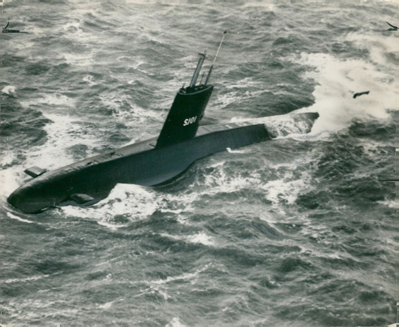 Britains first nuclear submarine. - Vintage Photograph