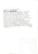 ENGLISH BILDARKIVET THEATR WOLFGANG EARLY CAMERA GERMAN PRESS POET - Vintage Photograph