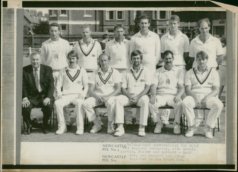 cricket players - Vintage Photograph