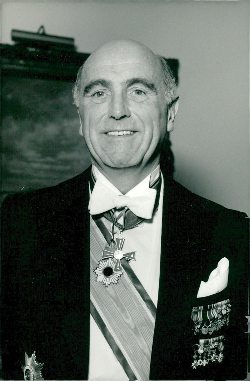 Baron Rüdiger von Wechmar GERMAN AMBASSADOR. - Vintage Photograph