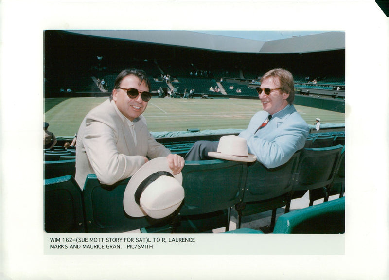 Scriptwriters Laurence Marks (L) and Maurice Gran - Vintage Photograph