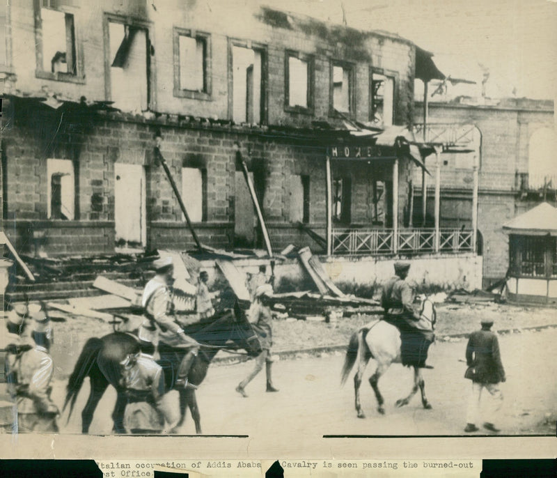Abyssinian War: Bombing of Dessie - Vintage Photograph