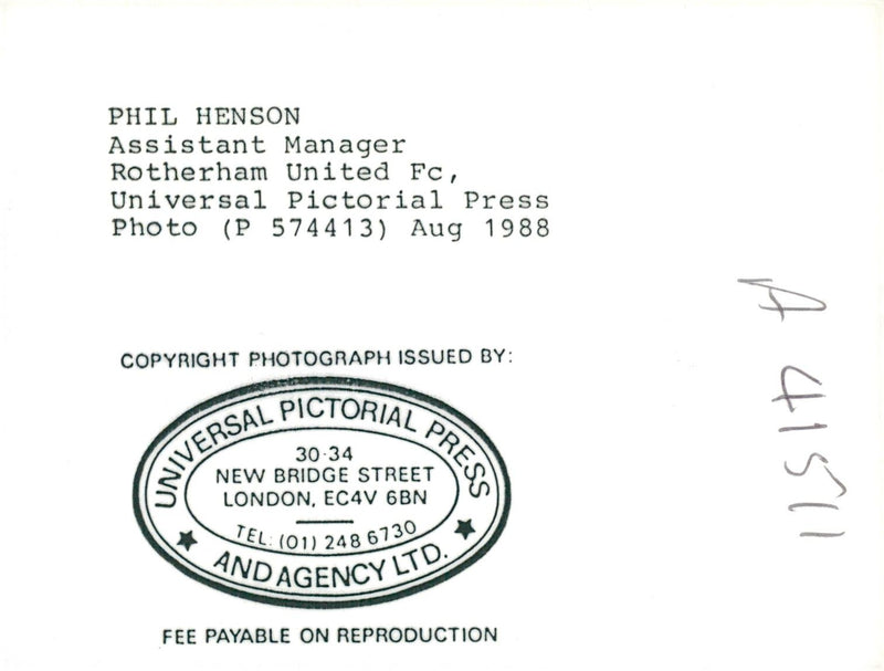 Phil Henson. - Vintage Photograph
