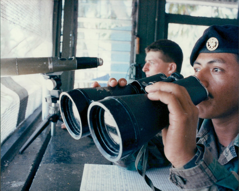 British Honduras,Army in belize. - Vintage Photograph