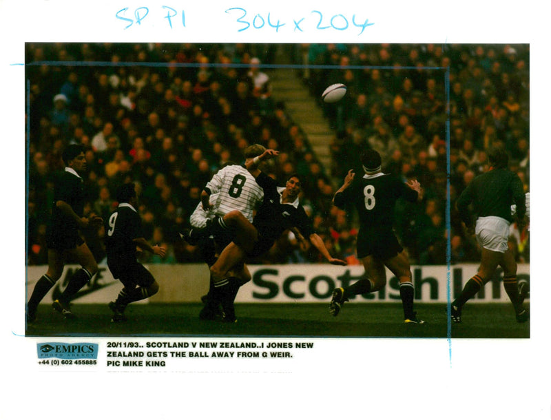 RUGBY  Foot ball All blacks (1993). - Vintage Photograph