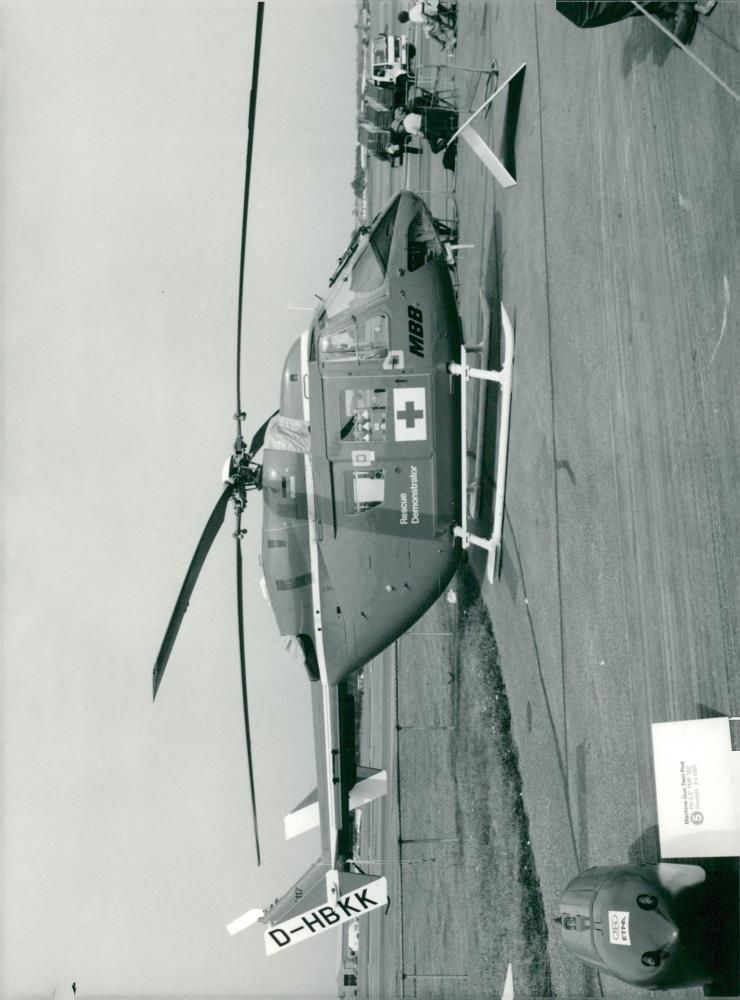 Aircrapt Helicopter BK 117 MBB helicopter. - Vintage Photograph