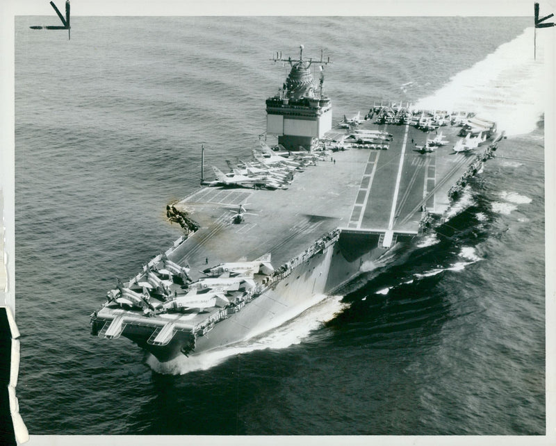 The American Nuclear powered aircraft carrier Enterprise. - Vintage Photograph