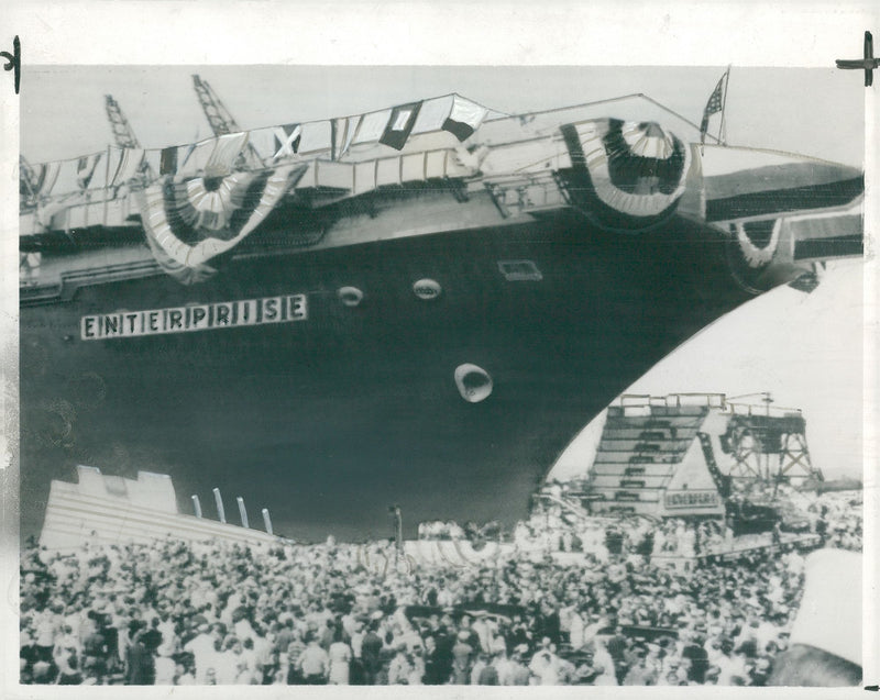 The American aircraft carrier Enterprise. - Vintage Photograph