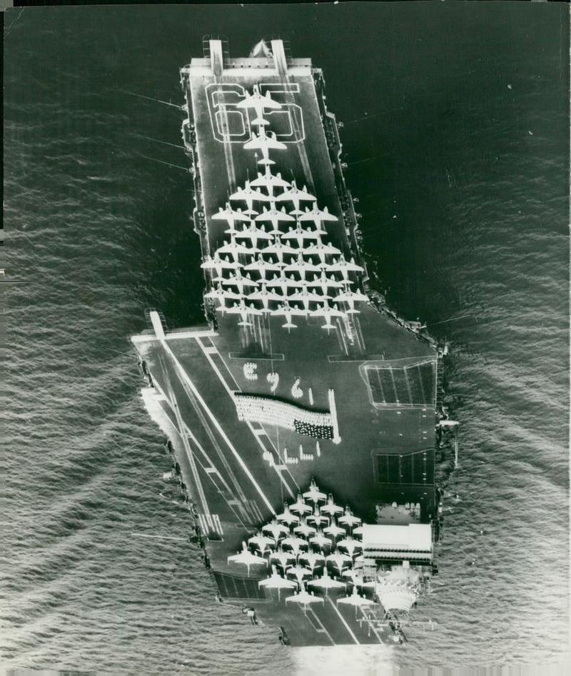USS Enterprise in the med. - Vintage Photograph