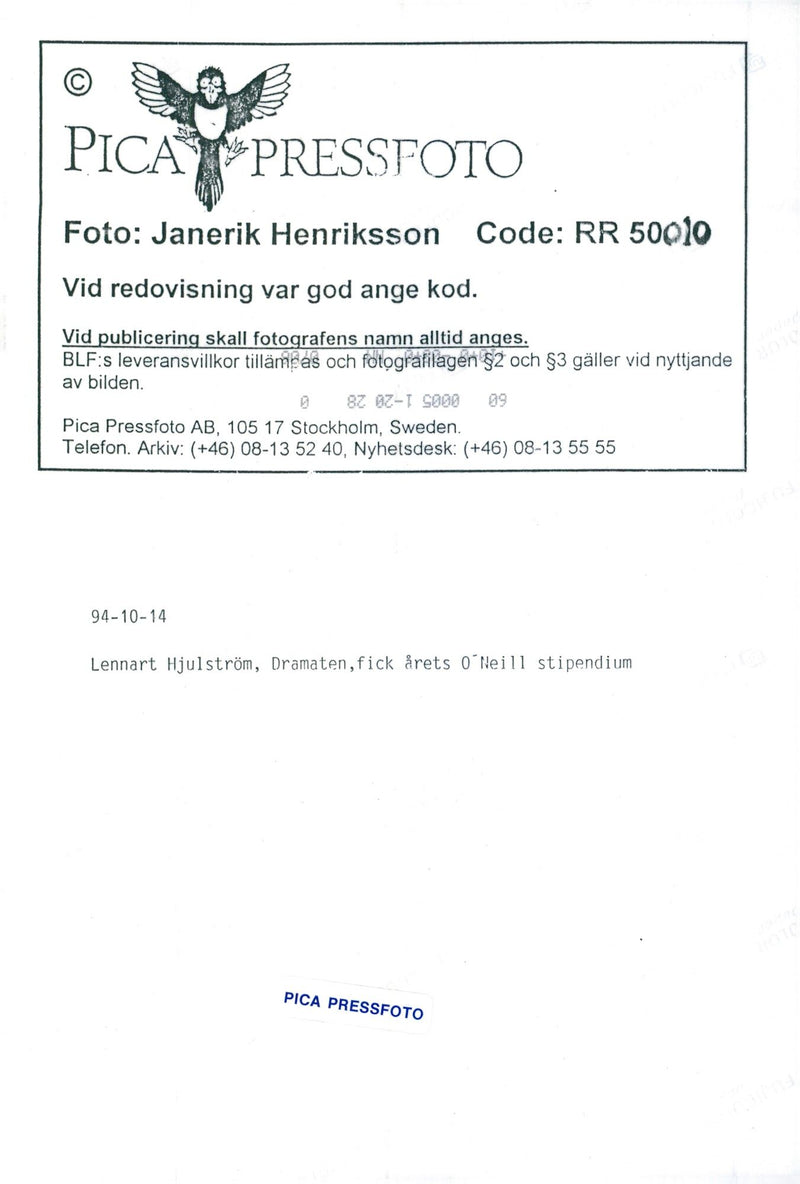 1994 SWEDEN DESK ARES IMAGE DELIVERY BLFS WHEELSTROM HENRIKSSON JANERIK - Vintage Photograph