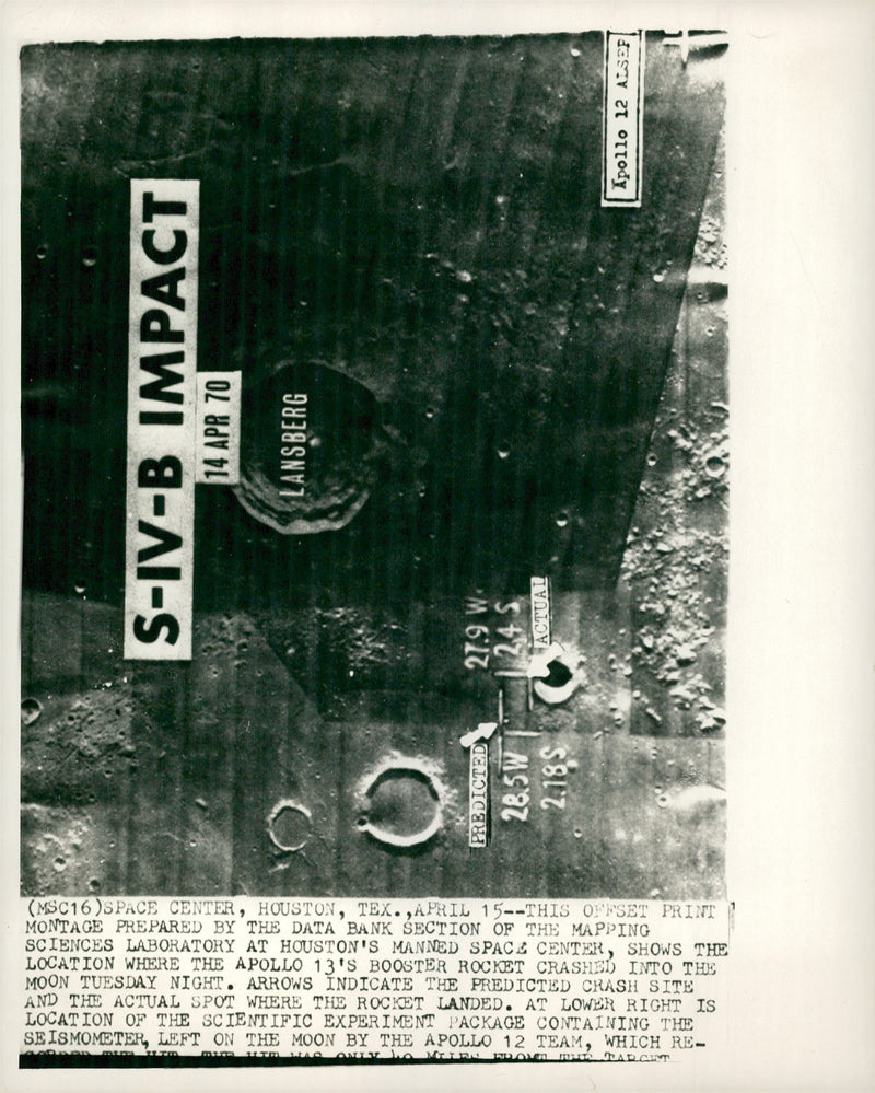 Apollo 13. - Vintage Photograph