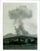 smoke rises from bosnian serb - Vintage Photograph