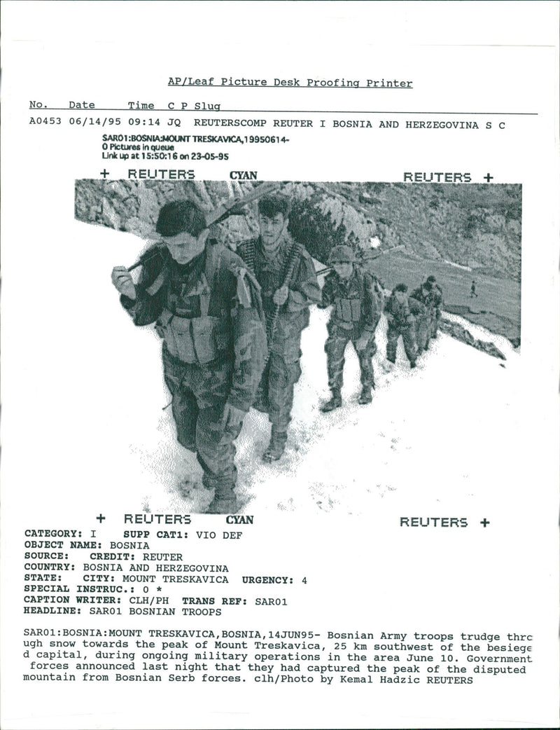 bosnian army - Vintage Photograph
