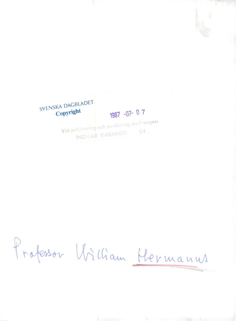 1987 WILLIAM HERMANUS AND INGAR PUBLICATION SHO POET - Vintage Photograph