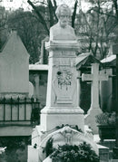 Tomb belonging to Heinrich Heine, German poet - Vintage Photograph