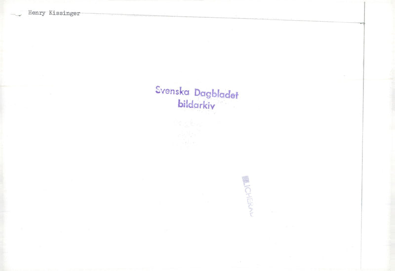 Henry Kissinger points to a blackman lion dog in a nature reserve belonging to Masai tribes - Vintage Photograph