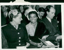 Pay Smythe, Eartha Kitt and Neville Duke at the ceremony of Cassell & Company's new building - Vintage Photograph