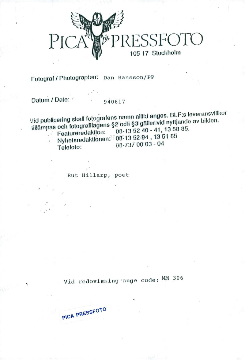 PICA DESK DALUM IMAGE HILLARP DALE DELIVERY BLFS ECH UPO POET - Vintage Photograph