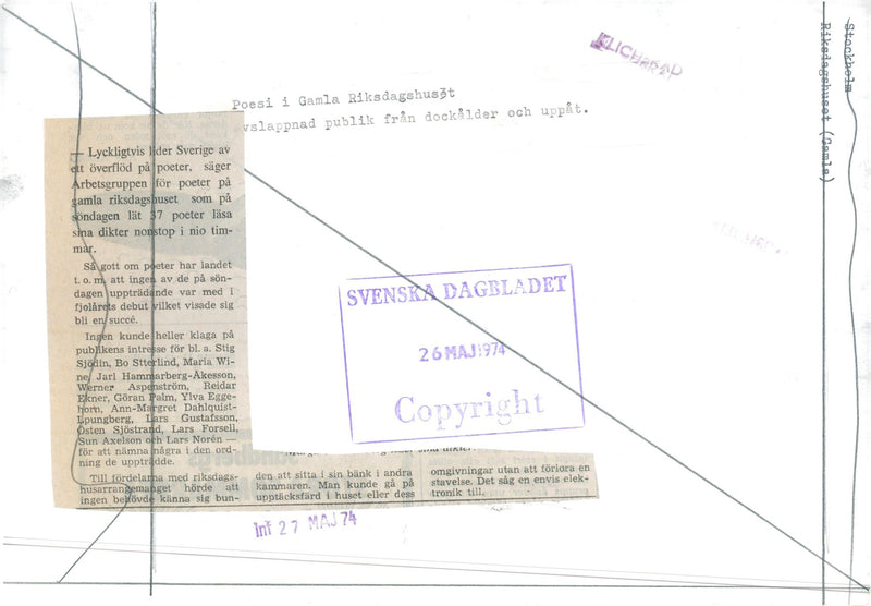 Public at poetry in Parliament House - Vintage Photograph