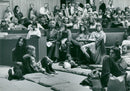 Public at poetry in Parliament House - Vintage Photograph