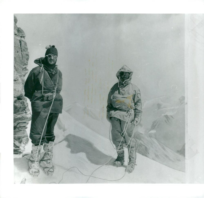 Edmund Hillary, Alpineist and Polar Scientist, during an expedition - Vintage Photograph