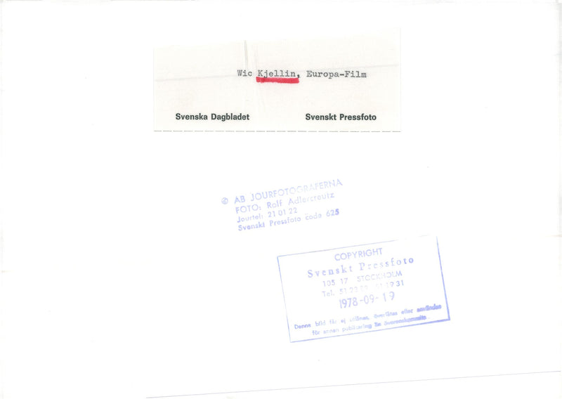 The movie writer Wic Kjellin - Vintage Photograph