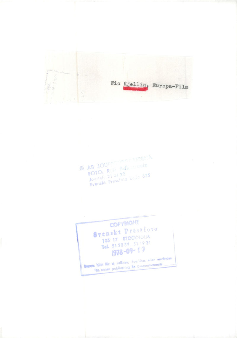 The movie writer Wic Kjellin - Vintage Photograph