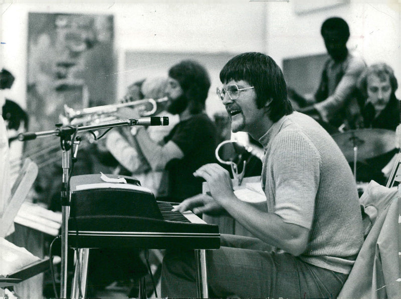 Swedish jazz musician Gugge Hedrenius during this year's Stockholm Jazz Days. - Vintage Photograph