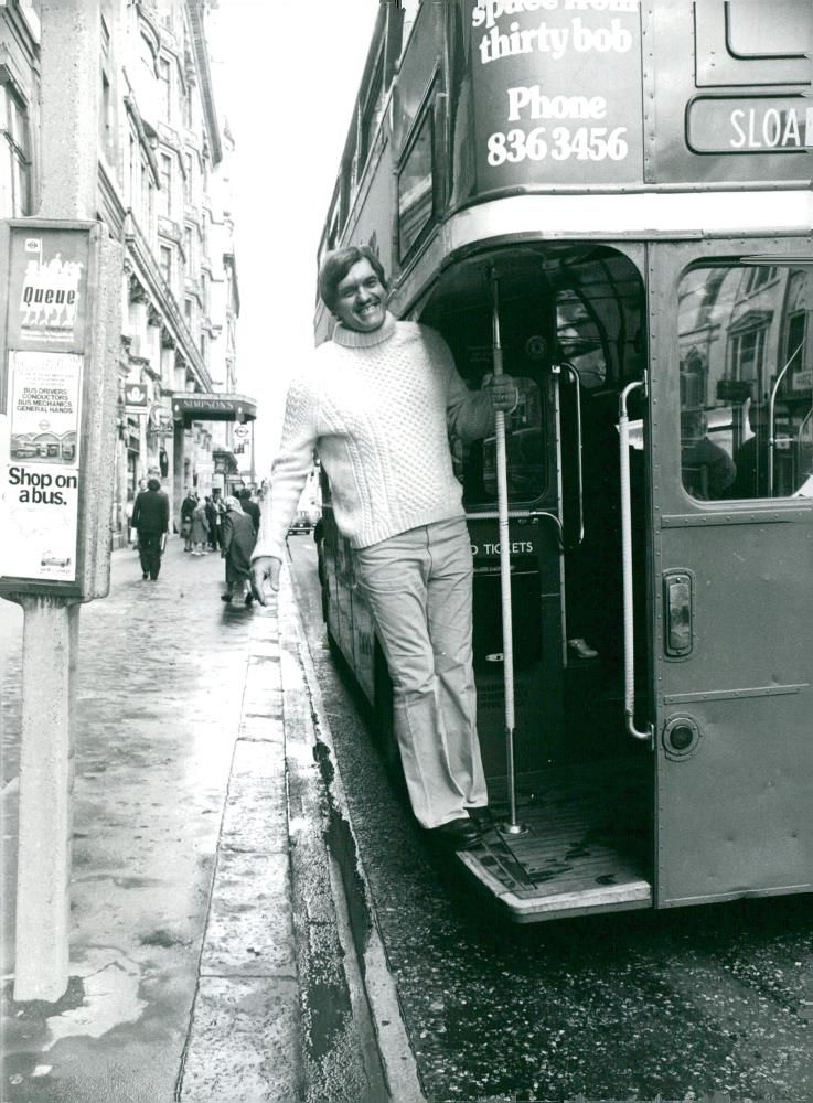 American actor Richard "Jaws" Kiel after the filming of "The Spy Who Loved Me". - Vintage Photograph