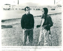 Woody Allen with Diane Keaton in film 'Annie Hall' - Vintage Photograph