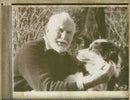 Mr. John Murray and his sheepdog "Jen", February 1988. - Vintage Photograph