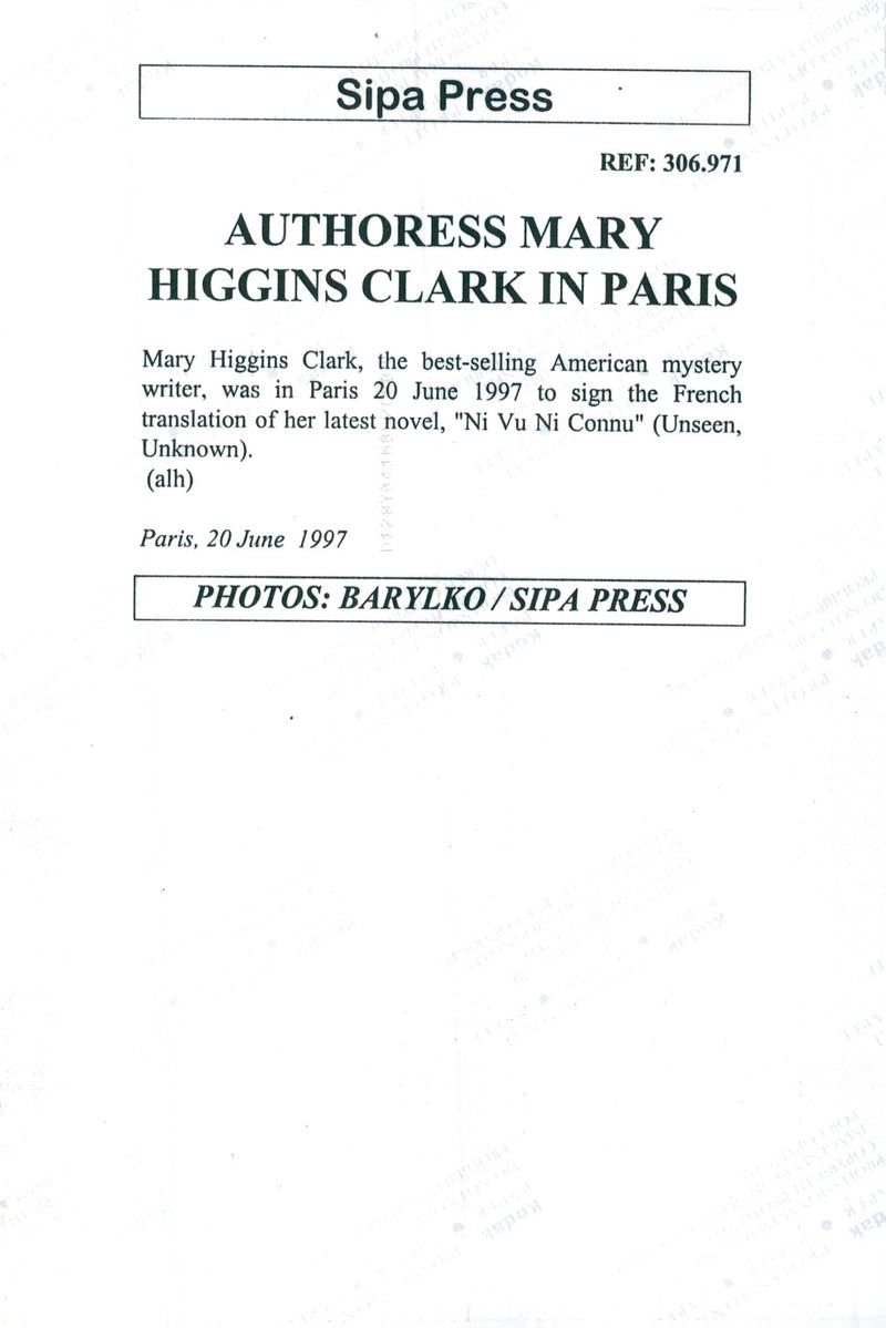 American writer Mary Higgins Clark, American mystery writer - Vintage Photograph