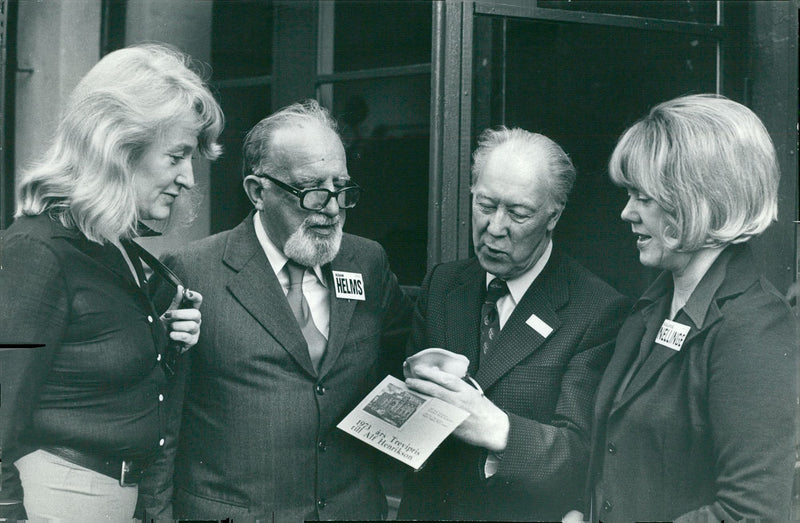 Swedish writer Alf Henriksson shows off his newly-won Trevi Prize. - Vintage Photograph