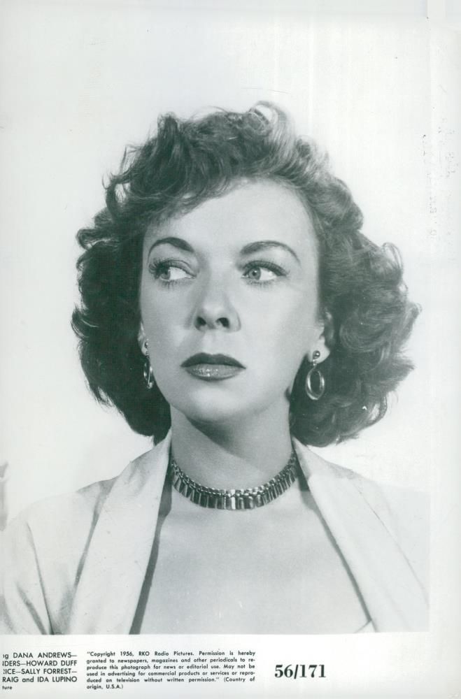 Portrait of American actress Ida Lupino. - Vintage Photograph