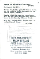 Pamela Sue Martin kisses her husband Manuel Rojas during a press conference at the Beverly Wilshire Hotel - Vintage Photograph