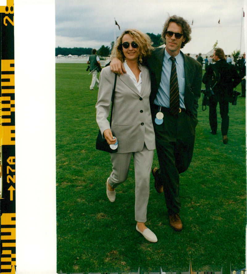 US musician Stewart Copeland with his spouse Fiona - Vintage Photograph