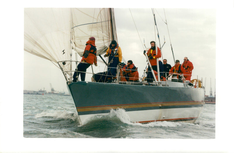Yacht training on maiden. - Vintage Photograph