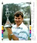 English golfer Nick Faldo with trophy - Vintage Photograph