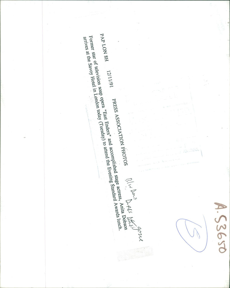 Anita Dobson Film actress: east enders. - Vintage Photograph