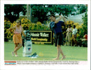 Nick Faldo with fanny sunesson. - Vintage Photograph