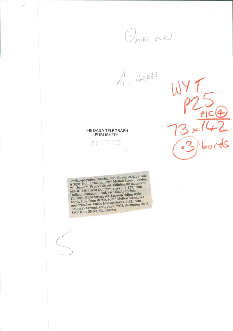 Fashion,Landscape pattern tassled wool throw. - Vintage Photograph