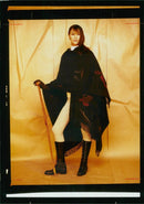 Fashion,Landscape pattern tassled wool throw. - Vintage Photograph