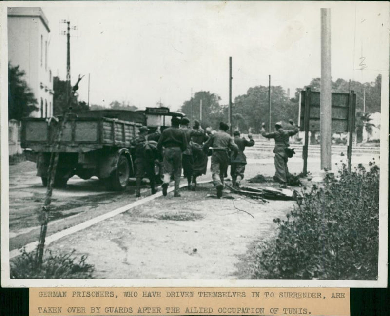 Prisnoners captured in Tunis - Vintage Photograph